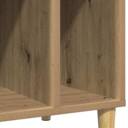 Berkfield Home Record Cabinet Artisan Oak 100x38x48 cm Engineered Wood in Brown - Size: 100 x 38 x 48 cm - thumbnail 7