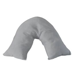 Snug City Microfibre Soft Touch V Shape Plain Dyed Pillowcase in Silver - thumbnail 2
