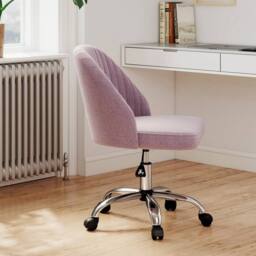 EONLION Office Chair Modern Armless Desk Chair in Purple - Size: 100 cm - thumbnail 3