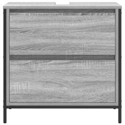Berkfield Home Bathroom Basin Cabinet with Drawers Grey Sonoma 60x34.5x60 cm - thumbnail 6