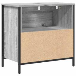 Berkfield Home Bathroom Basin Cabinet with Drawers Grey Sonoma 60x34.5x60 cm - thumbnail 8