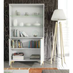 Mex Furniture LTD Display Cabinet Tide Crest 175cm - White with Fluted Doors - thumbnail 4