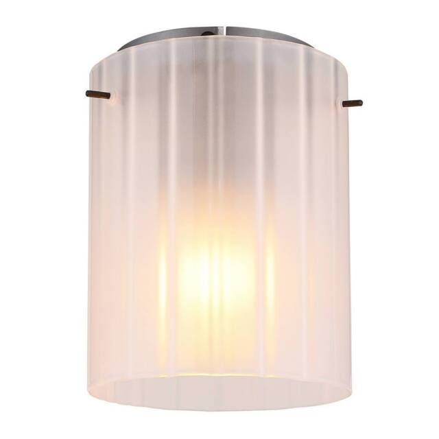 Netlighting Tulivar Cylindrical Ceiling Light Grey Dark Satined Glass Shade 1x E27 - image 1