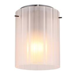Netlighting Tulivar Cylindrical Ceiling Light Grey Dark Satined Glass Shade 1x E27 - thumbnail 1