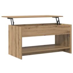 Berkfield Home Modern Coffee Table Artisan oak 102 x 50 x 52.5 cm Engineered wood in Brown - thumbnail 5