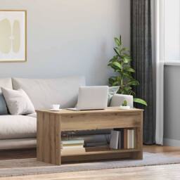 Berkfield Home Modern Coffee Table Artisan oak 102 x 50 x 52.5 cm Engineered wood in Brown - thumbnail 2