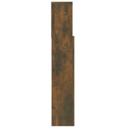 Berkfield Home Headboard Cabinet Smoked Oak 100x19x103.5 cm in Brown - thumbnail 5