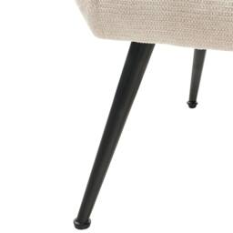 Wyld and Coco Retro Wide Armchair Light Beige - Water-Repellent Upholstery - thumbnail 7