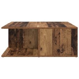Berkfield Home Coffee Table Old wood 80 x 80 x 31 cm Engineered wood in Brown - thumbnail 7