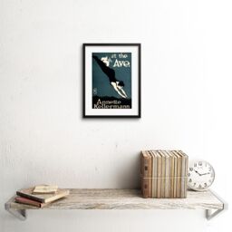 "Artery8 Wall Art Print Vaudeville Annette Kellerman Swim Dive Artwork Framed 9X7 Inch in Black - Size: W7"" x H9""" - thumbnail 2