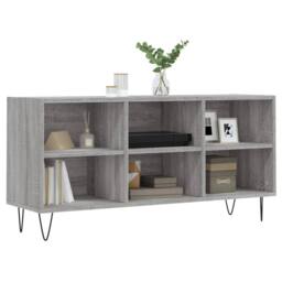Berkfield Home TV Cabinet Grey Sonoma 103.5x30x50 cm Engineered Wood - thumbnail 1