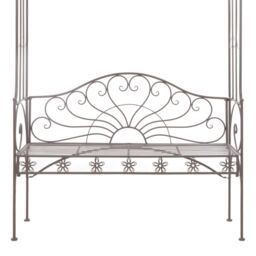 Berkfield Home Garden Bench 122 cm Iron Antique Brown - thumbnail 5