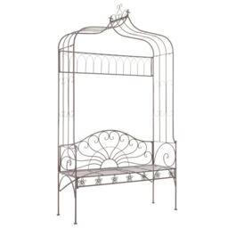 Berkfield Home Garden Bench 122 cm Iron Antique Brown