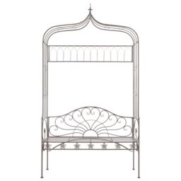 Berkfield Home Garden Bench 122 cm Iron Antique Brown - thumbnail 2