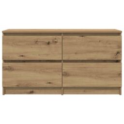 Berkfield Home TV Cabinet Artisan Oak 100x35x54 cm Engineered Wood in Brown - Size: 100 x 35 x 54 cm - thumbnail 6