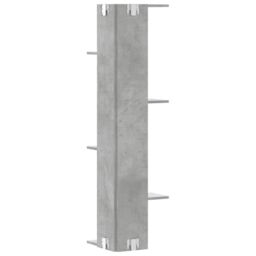 Berkfield Home Wall Corner Shelf Concrete Grey 36.5x36.5x140 cm Engineered Wood - thumbnail 6