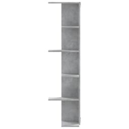 Berkfield Home Wall Corner Shelf Concrete Grey 36.5x36.5x140 cm Engineered Wood - thumbnail 4