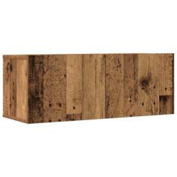 Berkfield Home 4 Piece TV Cabinet Set Wall-mounted Old Wood Engineered Wood - thumbnail 5