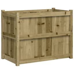 Berkfield Home Beautiful Garden Planter 90x50x70 cm Impregnated Wood Pine in Brown - Size: 90 x 50 x 70 cm - thumbnail 7