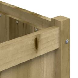 Berkfield Home Beautiful Garden Planter 90x50x70 cm Impregnated Wood Pine in Brown - Size: 90 x 50 x 70 cm - thumbnail 9