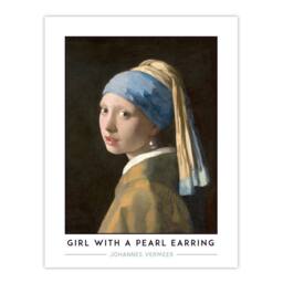"Artery8 Johannes Vermeer With A Pearl Earring Wall Art Print in Black - Size: W18"" x H24""" - thumbnail 1