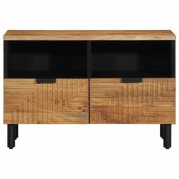 Berkfield Home TV Cabinet 70x33x46 cm Solid Wood Acacia in Brown - Size: 70 x 33 x 46 cm - thumbnail 3