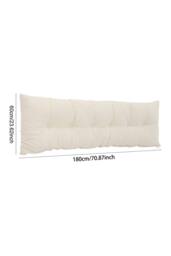 Living and Home Cozy Upholstered Headboard Pillow in Beige - Size: Large - thumbnail 8