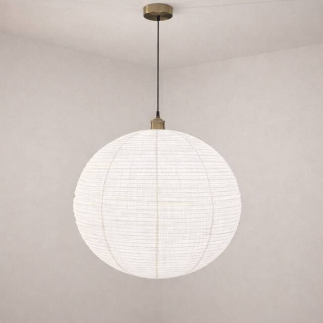 CGC Lighting Sybil Linen Large Round Globe Easy Fit Hand Made Lampshade in White - image 1