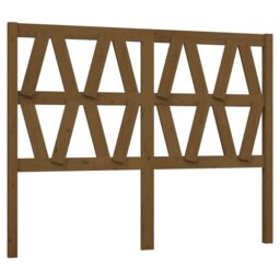 Berkfield Home Bed Headboard Honey Brown 126x4x100 cm Solid Wood Pine - Size: 126 x 4 x 100 cm - thumbnail 2