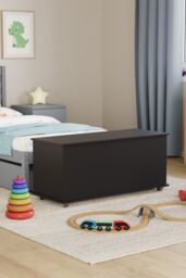 Home Discount Vida Designs Leon Spacious Ottoman Toy Storage Unit for Kids in Black - thumbnail 4