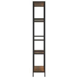 Berkfield Home Practical Book Shelf 80x30x180 cm Steel & Engineered Wood in Brown - Size: 80 x 30 x 180 cm - thumbnail 4