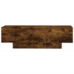Berkfield Home Coffee Table Smoked Oak 100x49.5x31 cm Engineered Wood in Brown - thumbnail 4