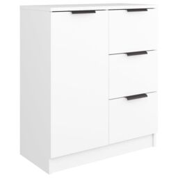 Berkfield Home Sideboards 2 pcs White 60x30x70 cm Engineered Wood - Size: 60 x 30 x 70 cm - thumbnail 6