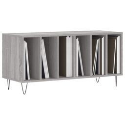 Berkfield Home Record Cabinet Grey Sonoma 100x38x48 cm Engineered Wood - Size: 100 x 38 x 48 cm - thumbnail 3