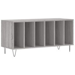Berkfield Home Record Cabinet Grey Sonoma 100x38x48 cm Engineered Wood - Size: 100 x 38 x 48 cm - thumbnail 2