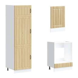Berkfield Home 7 Piece Kitchen Cabinet Set Kalmar Sonoma Oak Engineered Wood in Brown - thumbnail 5
