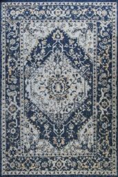 Kukoon Men's Navy Medallion Outdoor, Garden & Patio Area Rug - Size: 60 cm x 240 cm - thumbnail 1