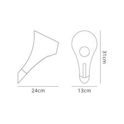 Netlighting Ora Wall Lamp 1 Light E27 Gloss Black White Acrylic Polished Chrome - thumbnail 2