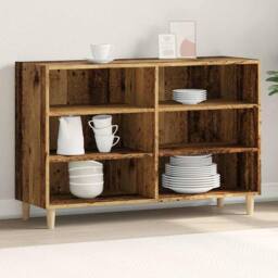 Berkfield Home Sideboard Old Wood 103.5x35x70 cm Engineered Wood in Brown - thumbnail 2