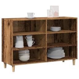 Berkfield Home Sideboard Old Wood 103.5x35x70 cm Engineered Wood in Brown - thumbnail 4