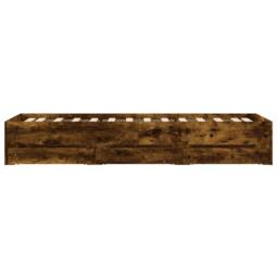 Berkfield Home Modern Bed Frame with Drawers without Mattress Smoked Oak 90x200 cm in Brown - thumbnail 7