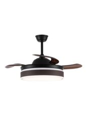 Living and Home Modern Style Indoor Round Fan Ceiling Light in White - thumbnail 5