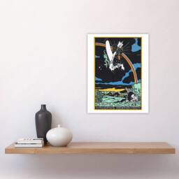 "Artery8 Rainbow Obstacle Plane Crash Moriz Jung Wall Art Poster Print - Size: W24"" x H32""" - thumbnail 4
