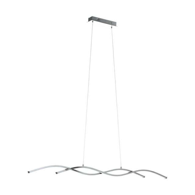 Loops Pendant Light Colour Chrome Shade White Plastic Bulb LED 2x14W Included - image 1