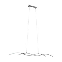 Loops Pendant Light Colour Chrome Shade White Plastic Bulb LED 2x14W Included