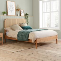 Birlea Rattan Bed Frame Margot Bedstead in Brown - Size: Super King - thumbnail 1
