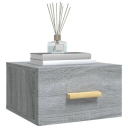 Berkfield Home Wall-mounted Bedside Cabinet Grey Sonoma 35x35x20 cm - Size: 35 x 35 x 20 cm - thumbnail 4