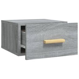 Berkfield Home Wall-mounted Bedside Cabinet Grey Sonoma 35x35x20 cm - Size: 35 x 35 x 20 cm - thumbnail 6