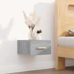 Berkfield Home Wall-mounted Bedside Cabinet Grey Sonoma 35x35x20 cm - Size: 35 x 35 x 20 cm - thumbnail 1