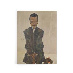 "Artery8 Portrait of the Publisher Eduard Kosmack Schiele Canvas Wall Art Print in Beige - Size: W12"" x H16""" - thumbnail 1